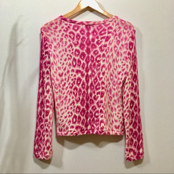 Moschino pink leopard cardigan - Picture 3 of 8